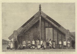 Maori ameaçado em ascensão na Nova Zelândia, Maori Meeting-House em Ohinemutu